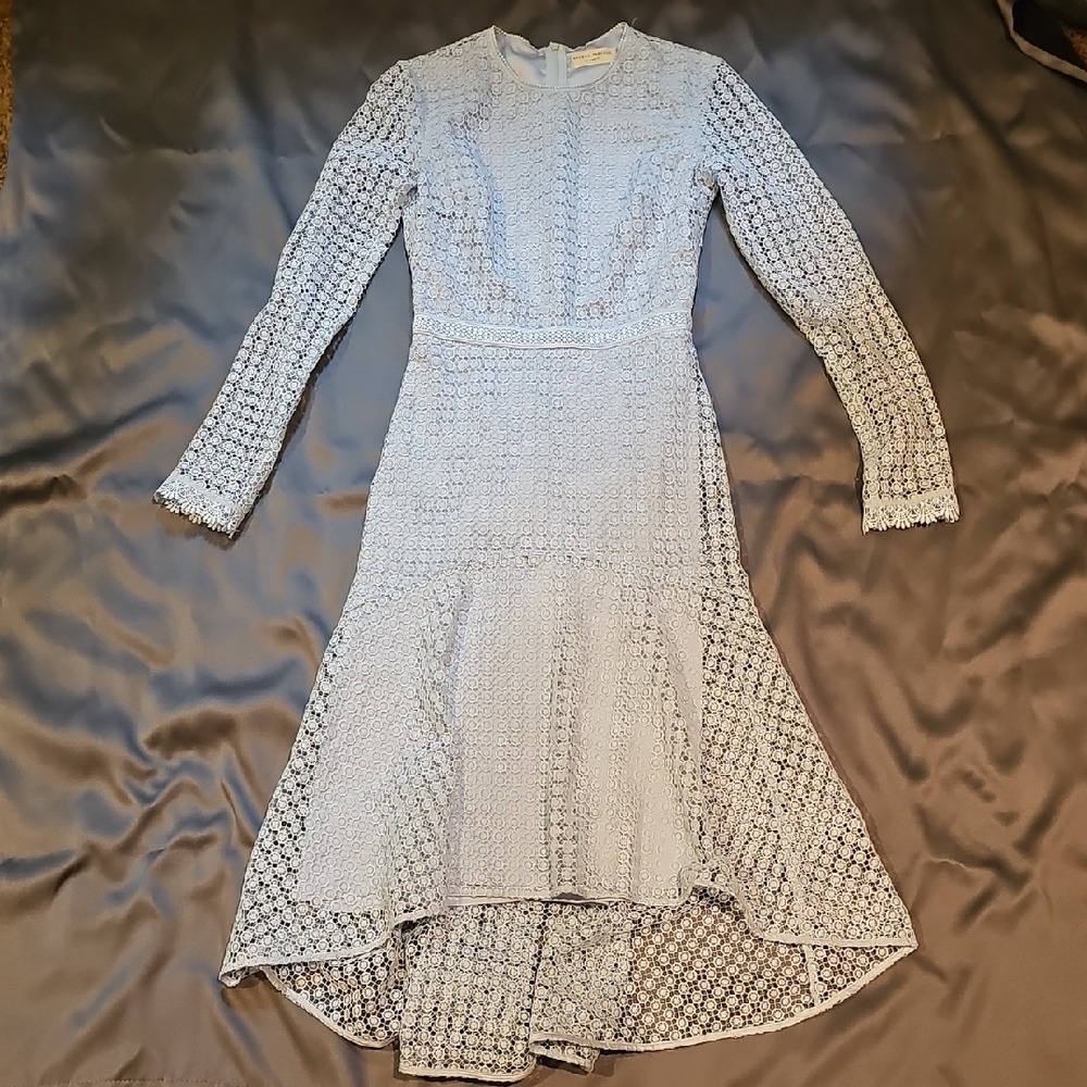 Rachel Parcell Baby Blur Long Sleeve Tiered Sheat Dress